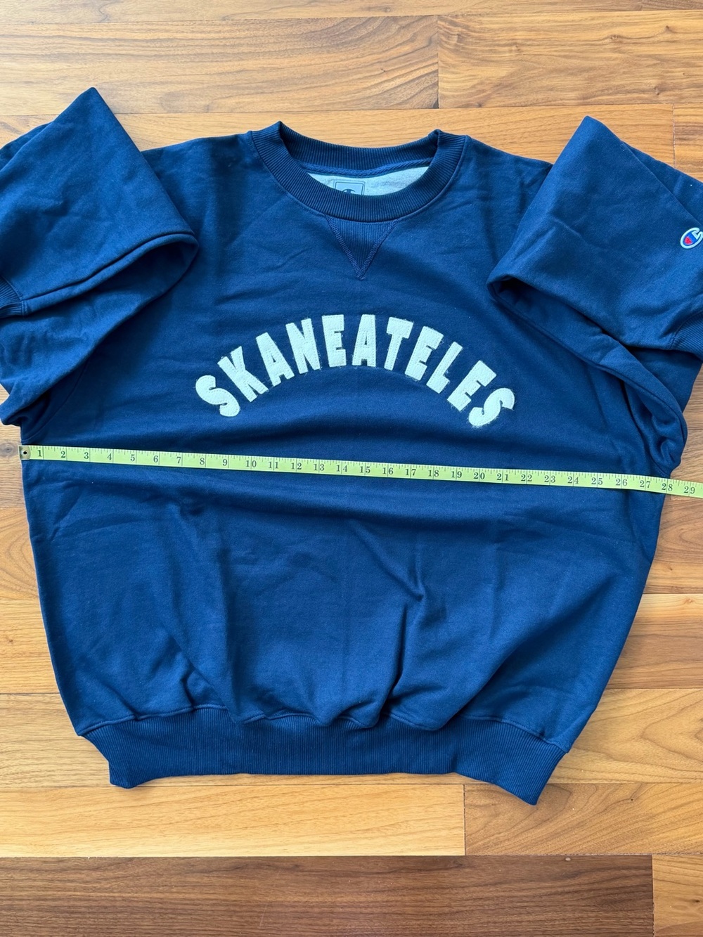 NWOT Champion Skaneateles Sweater Sweatshirt Navy Crewneck XL Collegiate Preppy - Picture 9 of 16